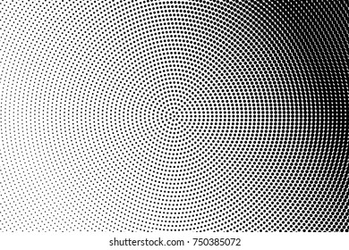 Abstract futuristic halftone pattern. Comic background. Dotted backdrop with circles, dots, point large scale. Design element for web banners, posters, cards, wallpapers, sites. Black and white color