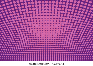 Abstract futuristic halftone pattern. Comic background. Dotted backdrop with circles, dots, point small scale. Design element for web banners, posters, cards, wallpapers, sites. Pink, purple color