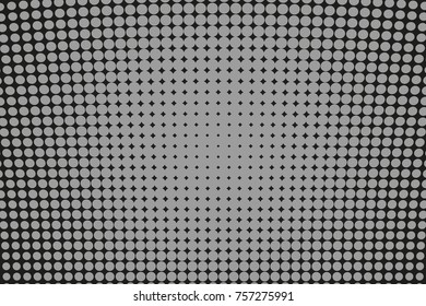 Abstract futuristic halftone pattern. Comic background. Dotted backdrop with circles, dots, point large scale. Design element for web banners, posters, cards, wallpapers, sites. Black, gray color