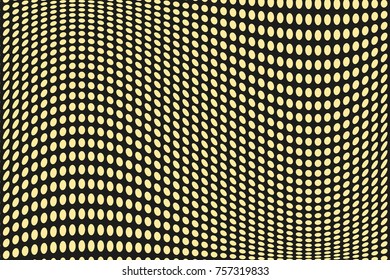 Abstract futuristic halftone pattern. Comic background. Dotted backdrop with circles, dots, point large scale. Design element for web banners, posters, cards, wallpapers, sites. Black, yellow color