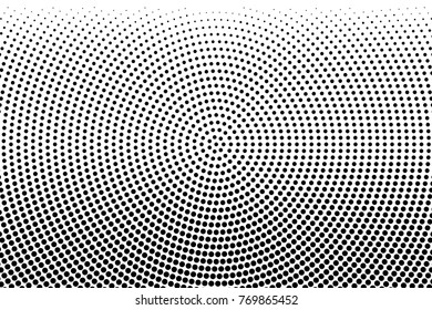 Abstract futuristic halftone pattern. Comic background. Dotted backdrop with circles, dots, point large scale. Design element for web banners, posters, cards, wallpapers, sites. Black and white color