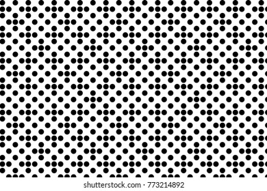  Abstract futuristic halftone pattern. Comic background. Dotted backdrop with circles, dots, point large scale. Design element for web banners, posters, cards, wallpapers, sites. Black and white color