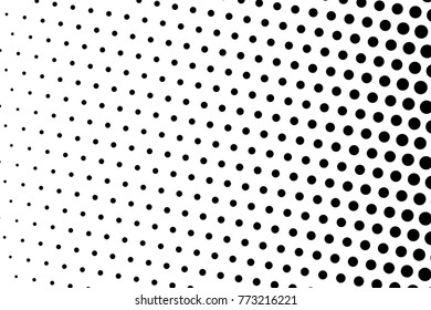 Abstract futuristic halftone pattern. Comic background. Dotted backdrop with circles, dots, point large scale. Design element for web banners, posters, cards, wallpapers, sites. Black and white color