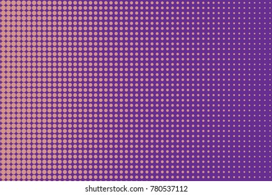 Abstract futuristic halftone pattern. Comic background. Dotted backdrop with circles, dots, point small scale. Design element for web banners, posters, cards, wallpapers, sites. Purple. lilac color