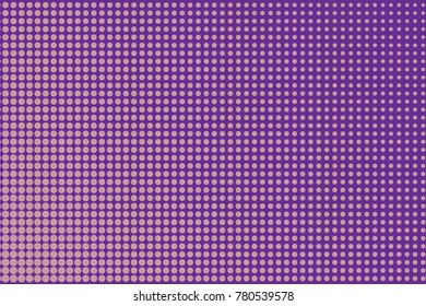 Abstract futuristic halftone pattern. Comic background. Dotted backdrop with circles, dots, point small scale. Design element for web banners, posters, cards, wallpapers, sites. Purple. lilac color