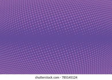 Abstract futuristic halftone pattern. Comic background. Dotted backdrop with circles, dots, point large scale. Design element for web banners, posters, cards, wallpapers, sites. Purple color