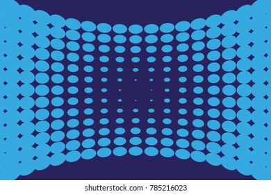  Abstract futuristic halftone pattern. Comic background. Dotted backdrop with circles, dots, point large scale. Design element for web banners, posters, cards, wallpapers, sites. Blue color