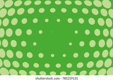 Abstract futuristic halftone pattern. Comic background. Dotted backdrop with circles, dots, point large scale. Design element for web banners, posters, cards, wallpapers, sites. Green color