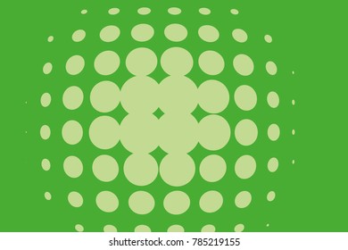 Abstract futuristic halftone pattern. Comic background. Dotted backdrop with circles, dots, point large scale. Design element for web banners, posters, cards, wallpapers, sites. Green color