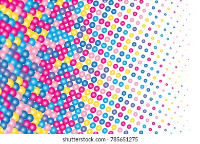 Abstract futuristic halftone pattern. Comic background. Dotted backdrop with circles, dots, point large scale. Design element for web banners, posters, cards, wallpapers, sites.  Colorful