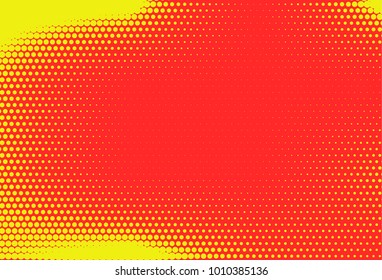 Abstract futuristic halftone pattern. Digital gradient. Dotted background with circles, dots, point small scale. Design element for web banners, posters, cards, wallpapers, sites. Brihgt orange color