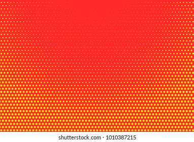 Abstract futuristic halftone pattern. Digital gradient. Dotted background with circles, dots, point small scale. Design element for web banners, posters, cards, wallpapers, sites. Brihgt orange color