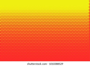 Abstract futuristic halftone pattern. Digital gradient. Dotted background with circles, dots, point small scale. Design element for web banners, posters, cards, wallpapers, sites. Brihgt orange color