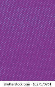 Abstract futuristic halftone pattern. Digital gradient. Dotted backdrop with circles, dots, point small scale. Design element for web banners, posters, cards, wallpapers, sites. Purple, violet color