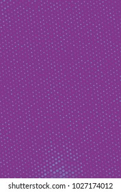 Abstract futuristic halftone pattern. Digital gradient. Dotted backdrop with circles, dots, point small scale. Design element for web banners, posters, cards, wallpapers, sites. Purple, violet color