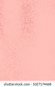 Abstract futuristic halftone pattern. Digital gradient. Dotted backdrop with circles, dots, point small scale. Design element for web banners, posters, cards, wallpapers, sites. Pink color