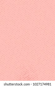 Abstract futuristic halftone pattern. Digital gradient. Dotted backdrop with circles, dots, point small scale. Design element for web banners, posters, cards, wallpapers, sites. Pink color