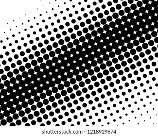 Abstract futuristic halftone pattern. Digital gradient. Dotted background with circles, dots, point large and small scale. Design element for web banners, posters, cards, wallpapers, sites. Vector