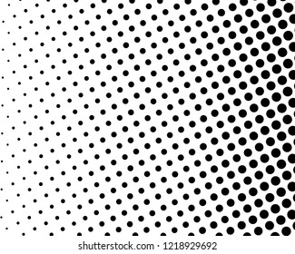 Abstract futuristic halftone pattern. Digital gradient. Dotted background with circles, dots, point large and small scale. Design element for web banners, posters, cards, wallpapers, sites. Vector