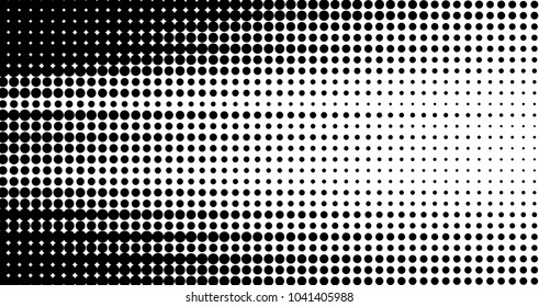 Abstract futuristic halftone pattern of dots. Comic template background. Flat design for web banners, posters, posters, sites and books.