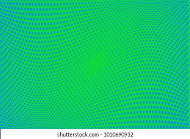 Abstract futuristic halftone pattern. Wavy background. Dotted backdrop with circles, dots, point small scale. Design element for web banners, posters, cards, wallpapers, sites. Green,blue color