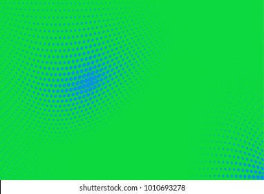 Abstract futuristic halftone pattern. Wavy background. Dotted backdrop with circles, dots, point small scale. Design element for web banners, posters, cards, wallpapers, sites. Green,blue color