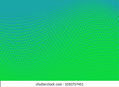 Abstract futuristic halftone pattern. Wavy background. Dotted backdrop with circles, dots, point small scale. Design element for web banners, posters, cards, wallpapers, sites. Green,blue color