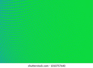 Abstract futuristic halftone pattern. Wavy background. Dotted backdrop with circles, dots, point small scale. Design element for web banners, posters, cards, wallpapers, sites. Green,blue color