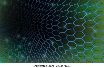 Abstract Futuristic Hexagon Background,vector design template background