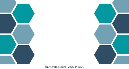 abstract futuristic hexagon science technology on blue background. vector illustration hexagon line and dot design wallpaper.