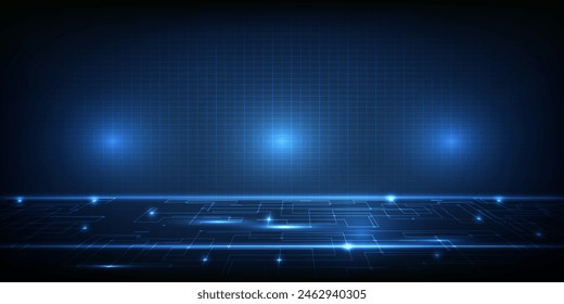 Abstract futuristic hi tech space for digital technology background.Vector illustration.