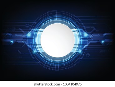 Abstract futuristic high computer technology. blue color background. Vector illustration.