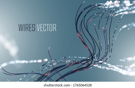 Abstract  futuristic high tech vector background. Hi-tech wire network technology