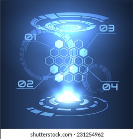 Abstract futuristic hud background. Technology background. Vector eps10