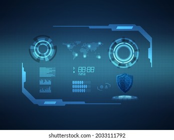 pantalla de color futurista abstracta interfaz de visualización de color ciencia ficción ilustración vectorial de fondo