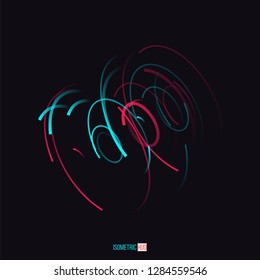 Abstract futuristic HUD object. 3D isometric hologram of display consist of glowing circles . Cybernetic machine, mechanism. Vector science and technology illustration 