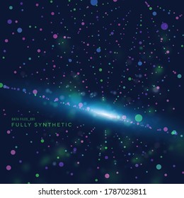 Resumen de fondo futurista hiperspace. Banner espacial infinito con patrón de círculos. Ilustración del vector