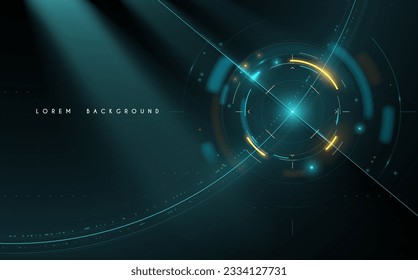 Abstract futuristic interface background with light effect