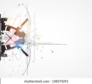 abstract futuristic internet high computer technology business background