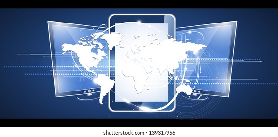 abstract futuristic internet high computer technology business background