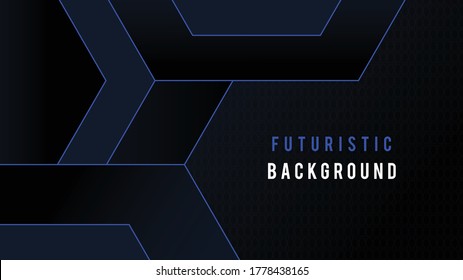 Resumen plantilla de diseño de fondo de luz futurista. Sencillo y limpio tema oscuro. diseño mínimo para cualquier tipo de diseño para medios sociales, web y archivos vectores de impresión