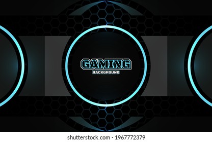Abstract futuristic light blue gaming background with modern esport shapes. Vector design template technology concept can use element game banner, sport poster, cyber wallpaper, web, advertising