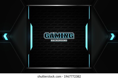 Abstract futuristic light blue gaming background with modern esport shapes. Vector design template technology concept can use element game banner, sport poster, cyber wallpaper, web, advertising