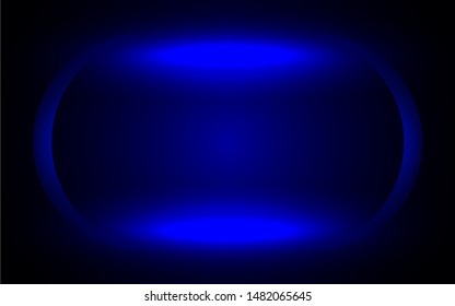 Abstract futuristic light neon blue on black background. Modern shiny and technology concept for use element cover, banner, frame advertising, presentation