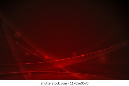 Abstract futuristic line curve element on red background. Vector illustration for technology or business concept.