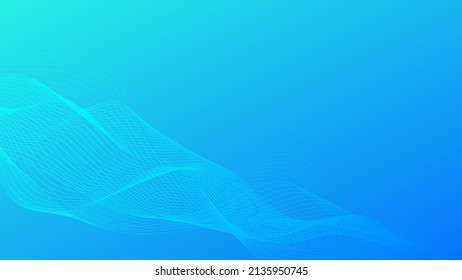 abstract futuristic line and geometric shape on blue gradient color background for modern creative graphic design