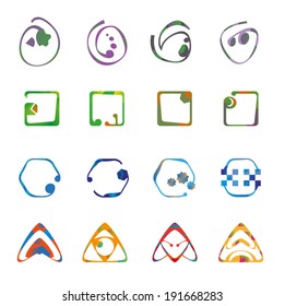 Abstract futuristic logos