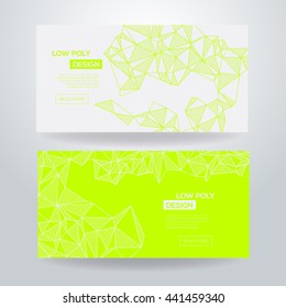 Abstract futuristic low poly background with connecting dots and lines. Connection structure. Vector science polygonal design.
