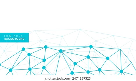 Abstractas fondo futurista de baja tecnología de poli con puntos y líneas de conexión. Estructura de conexión. Vector ciencia diseño poligonal.