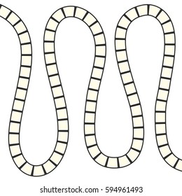 Abstract futuristic maze, zigzag pattern template for children's games, white squares Black contour isolated on white background. Vector